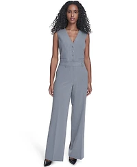 Calvin Klein Women's Pinstripe Mid-Rise Pants