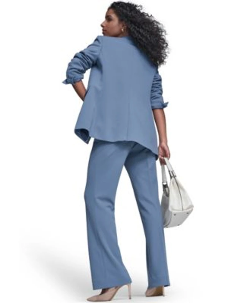 Calvin Klein Womens Scuba Crepe One Button Jacket Crepe Pants Printed Sleeveless Charm Top