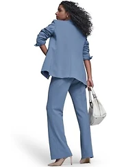 Calvin Klein Womens Scuba Crepe One Button Jacket Crepe Pants Printed Sleeveless Charm Top