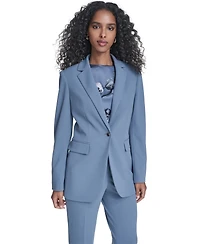 Calvin Klein Women's Scuba Crepe One-Button Jacket