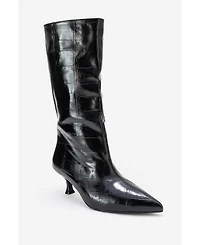 Prologue Shoes Crow Embossed Pointed Toe Boot (Women)