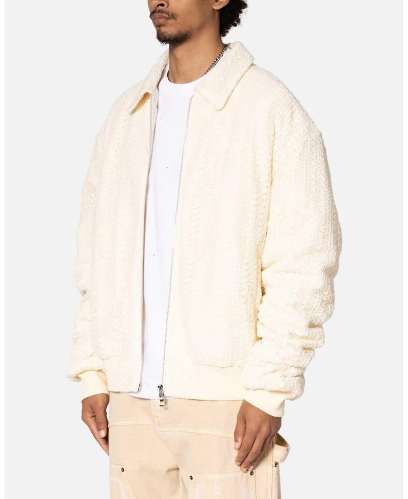 mnml Men's Crochet Bomber Jacket