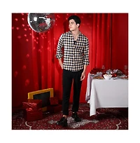 Campus Sutra Men's Buff Beige Buffalo Relaxed Shirt