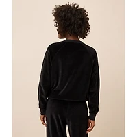 Pact Women's Cotton Velour Crew Pullover