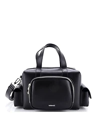 Pre-Owned Versace Small Cargo Boston Duffle Bag Leather