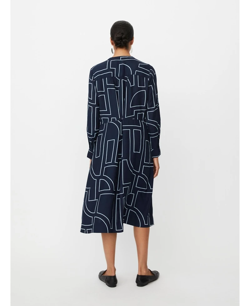 Masai Copenhagen Women's Nataly Long Sleeve A-Line Midi Dress