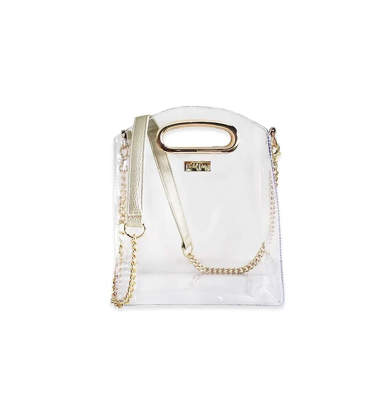 Packed Party Clear Stadium Crossbody Bag Women Fashion Clear Purse or Handbag Trendy Look for Ladies at Work, Travel, and Game Day
