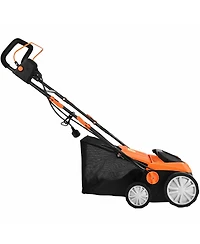 Sugift 15 Inch 13 Amp Electric Scarifier with Collection Bag and Removable Blades
