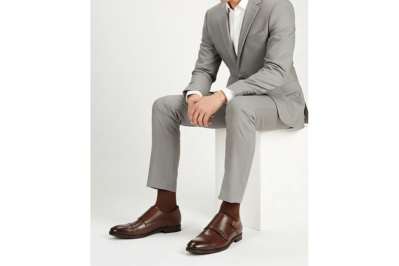 Marc Joseph New York Men's Oliver Street Hands-Free Slip-On Double Monk Dress Oxfords