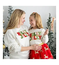 Sweet Wink Baby Girls Holly Jolly Patch Christmas Sweatshirt