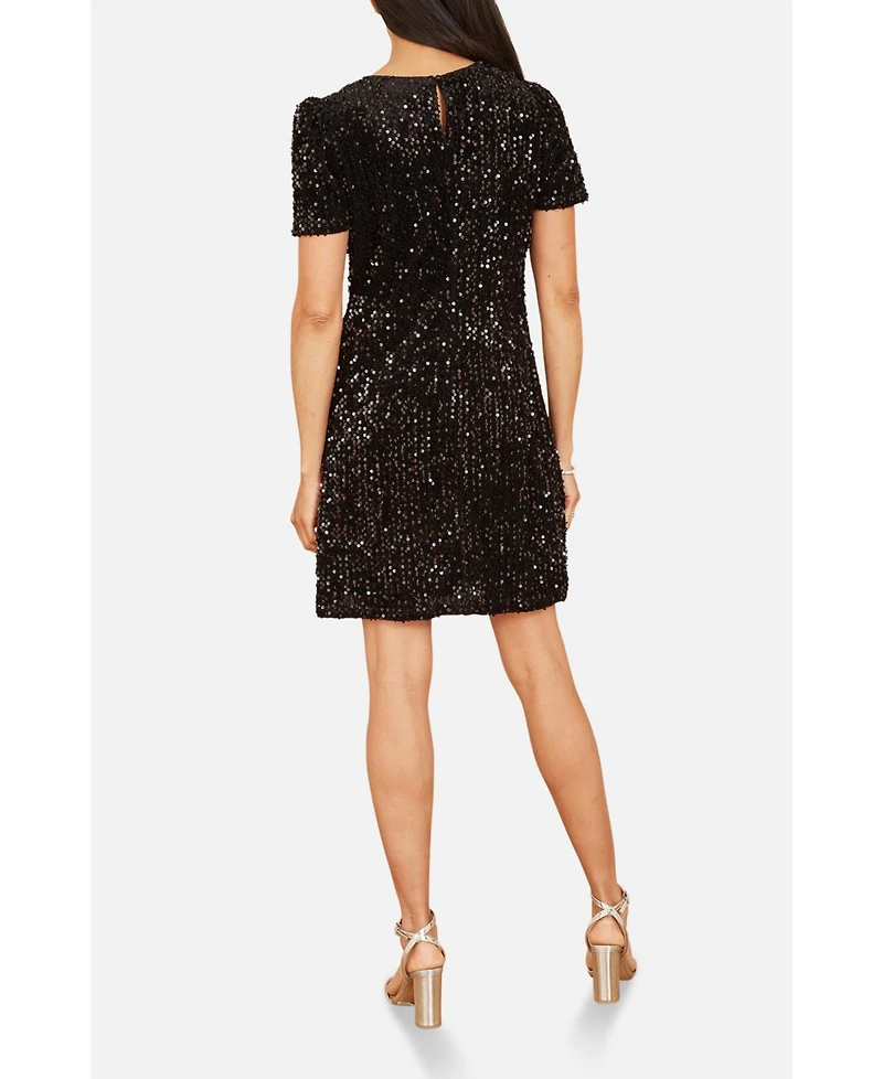 Yumi Women's Sequin Tunic Mini Dress