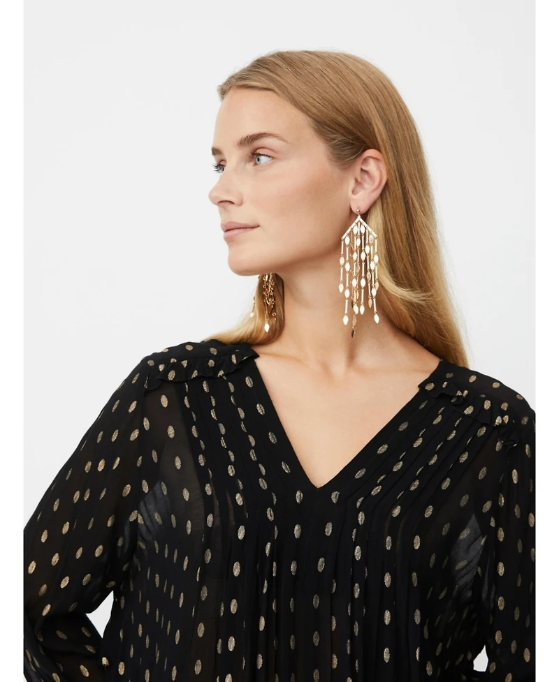 Masai Copenhagen Women's Long Sleeve V-Neck A-Line Dress