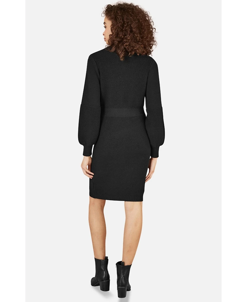 Yumi Women's Roll Neck Knitted Dress