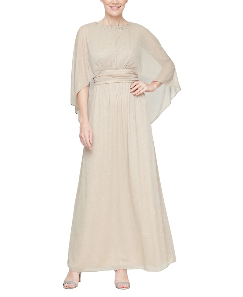 Sl Fashions Petite Ruched Waist Maxi Dress