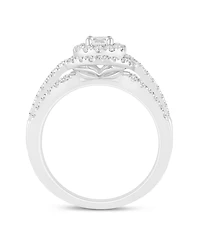 Macy's Diamond Cluster Engagement Ring (1 ct. t.w.) in 14k White Gold