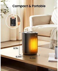 Cowsar Space Heater for Indoor Use, 1500W 4 Heating Modes for Office Bedroom, Portable Electric Heater with Thermostat, Child Lock