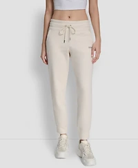 Dkny Women's Metallic Bubble Slim Fit Jogger Pants