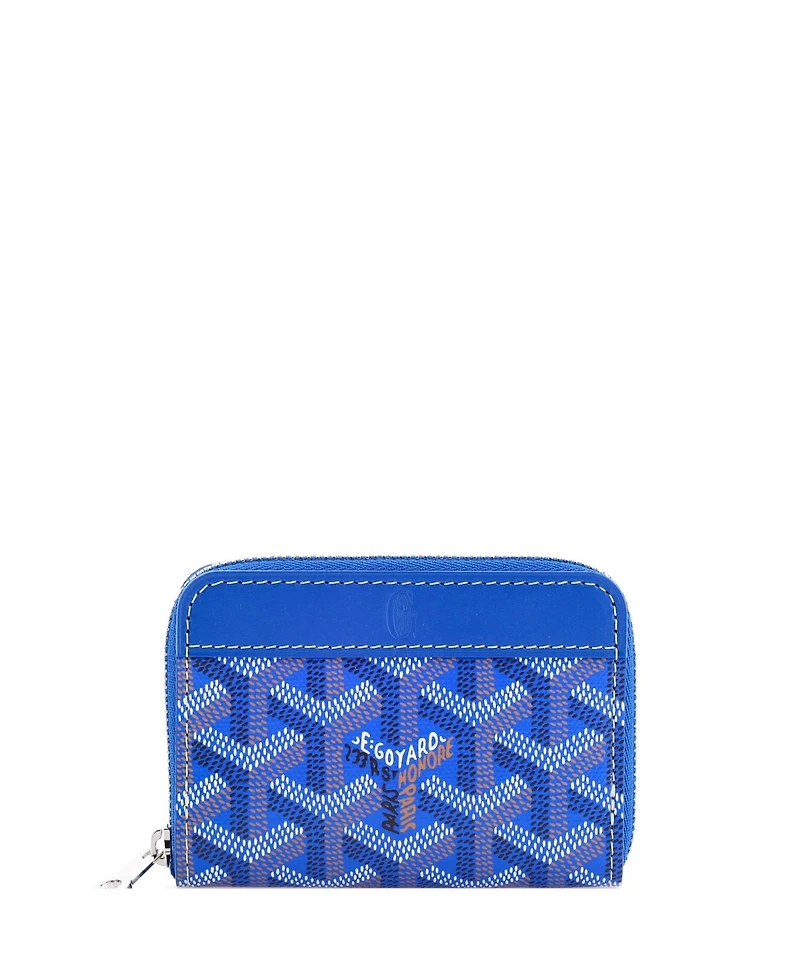 Pre-Owned Goyard Mini Matignon Zip Wallet Coated Canvas with Leather