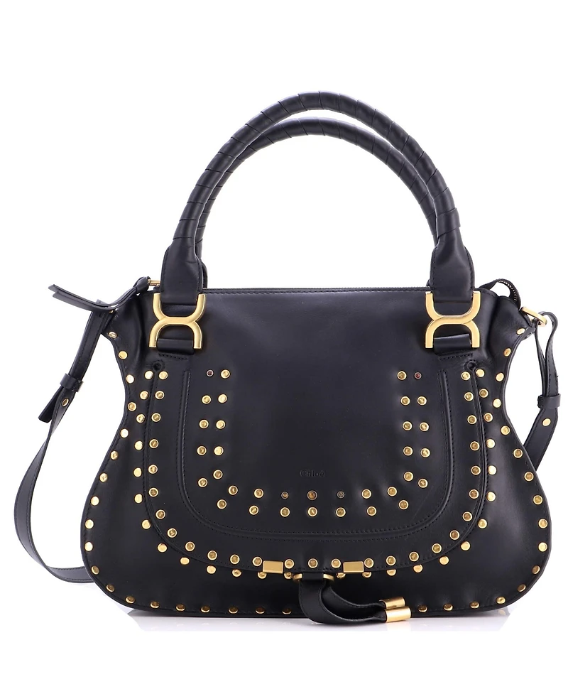 Pre-Owned Chloe Medium Marcie Shoulder Bag Studded Leather