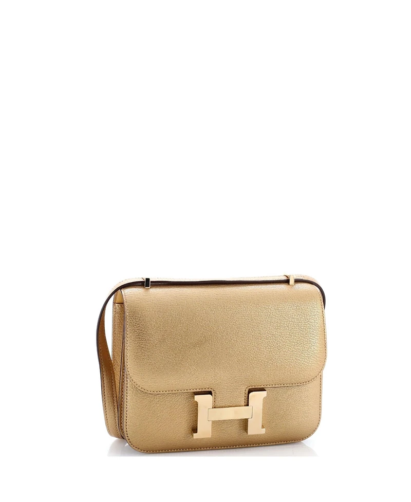 Pre-Owned Hermes 18 Constance Nm Bag Metallic Chevre Chamkilight