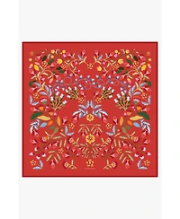 Jessie Zhao New York Festival Flora Double Sided Silk Scarf