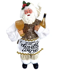 Santa's Workshop 12" When in Doubt Add More Wine Santa Claus