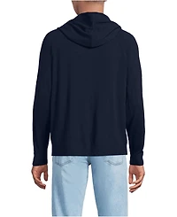 Lands' End Men's Long Sleeve Washable Merino Pullover Hoodie