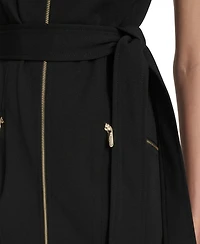 Halston Women's Front Zipper Short Dress