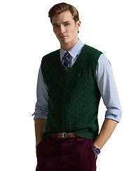Polo Ralph Lauren Men's Cable-Knit Wool-Cashmere Sweater Vest