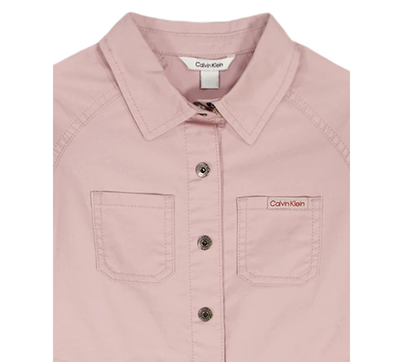 Calvin Klein Girls 4-6X Belted Shirt Dress