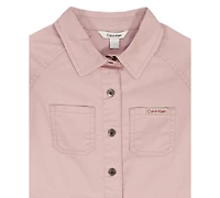 Calvin Klein Girls 4-6X Belted Shirt Dress