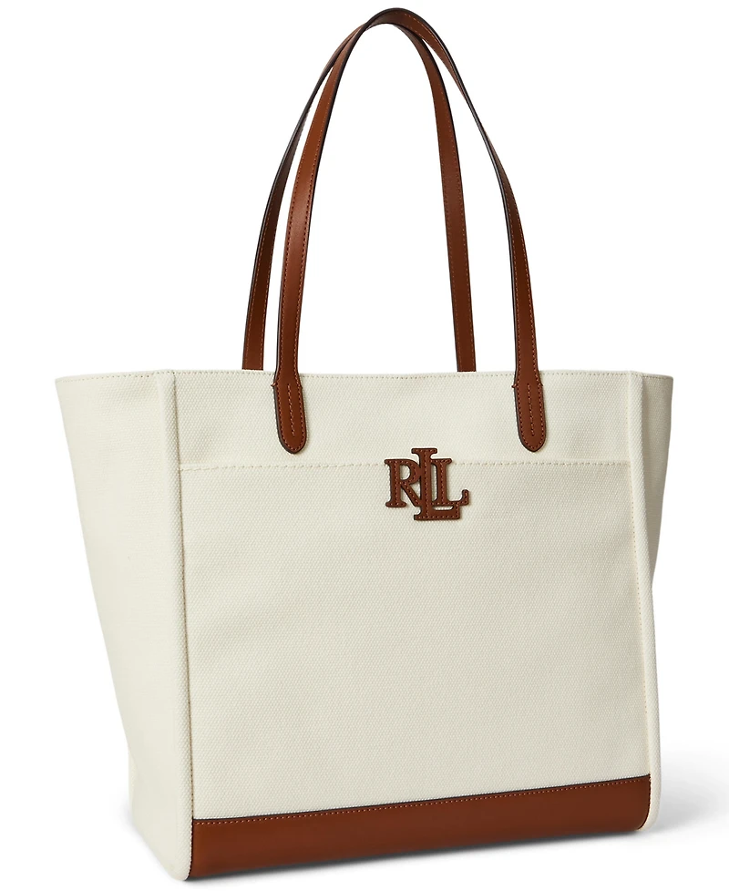 Lauren Ralph Lauren Cameryn Extra Large Canvas Tote Bag