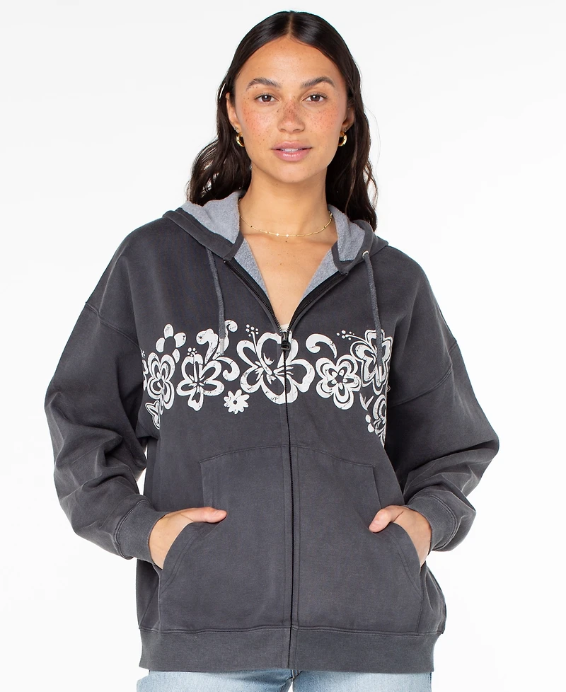 Roxy Women's Lineup Oversized Full-Zip Hoodie