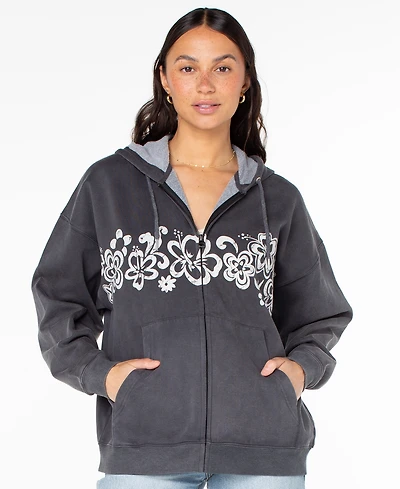 Roxy Women's Lineup Oversized Full-Zip Hoodie
