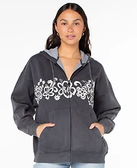 Roxy Women's Lineup Oversized Full-Zip Hoodie