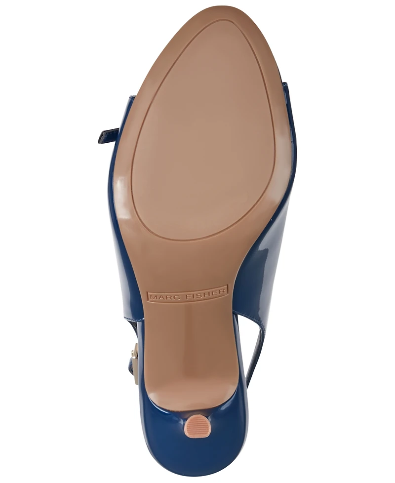 Marc Fisher Women's Paza Peep Toe Slingback Stiletto Pumps