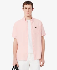 Lacoste Men's Regular-Fit Logo Linen Shirt