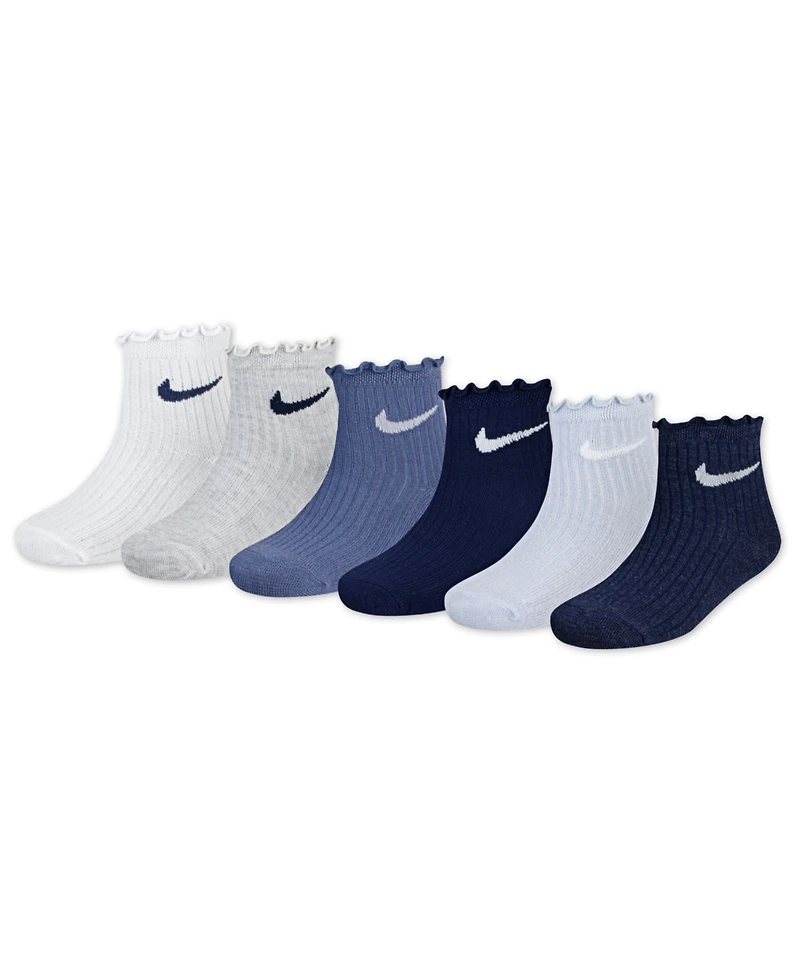 Nike Little Girls 6-Pack Lettuce Ankle Socks