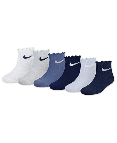 Nike Little Girls 6-Pack Lettuce Ankle Socks