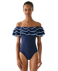 Kate Spade Women's Ruffle One-Piece Swimsuit