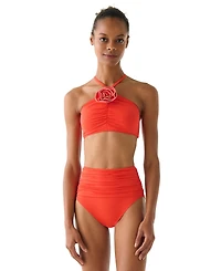 Kate Spade Women's Rosette High Neck Bra Top
