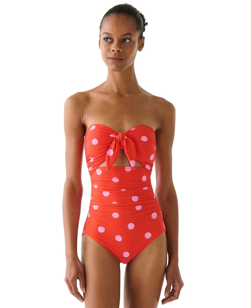 kate spade new york Women's Bandeau One-Piece Swimsuit