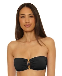 Becca Women's Rock-Solid Gold Buckle Bandeau Top