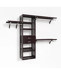 John Louis Home Solid Wood Walk-In Closet Organizer with 2 Drawers