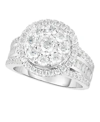 Macy's Diamond Round Halo Ring (2 ct. t.w.) in 10k White Gold