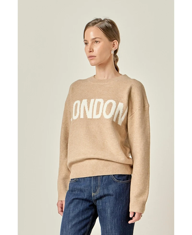 English Factory Women's Lettering Sweater