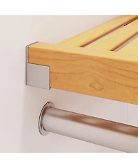 Solid Wood Reach-In Closet Organizer with 6 Drawers and Doors