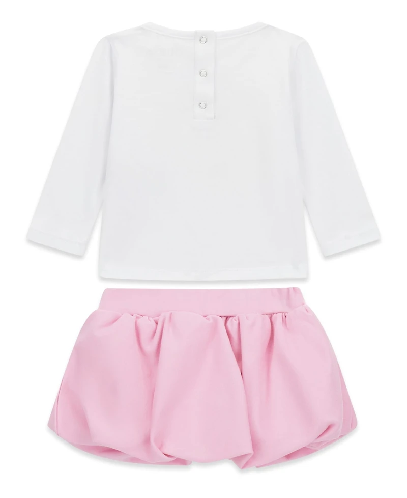 Guess Baby Girls Long-Sleeve T-Shirt and Skirt, 2-Piece Set