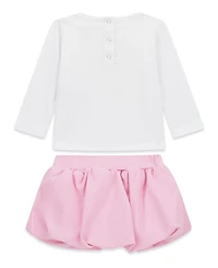 Guess Baby Girls Long-Sleeve T-Shirt and Skirt, 2-Piece Set