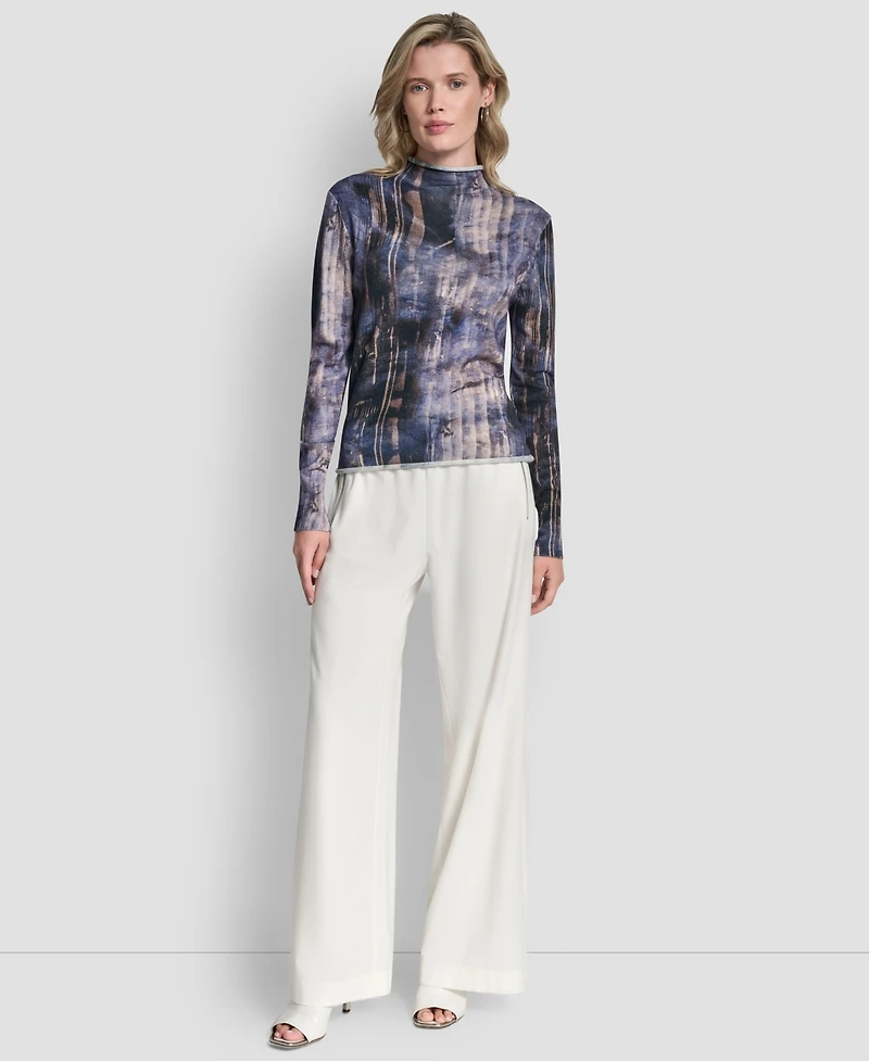 Dkny Women's Printed Long Sleeve Sweater